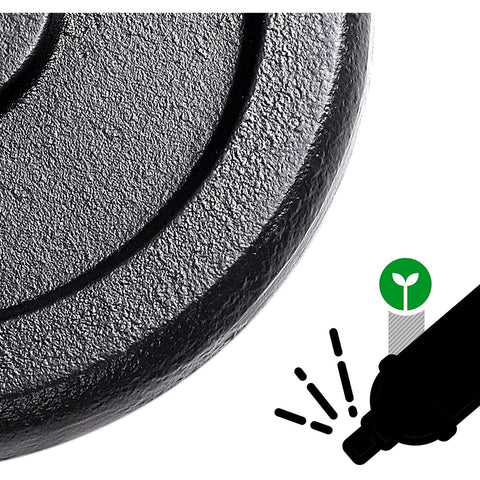 Rootz Dumbbell Set - Adjustable - Connecting Tube - 8 x 2.5 kg - 4 x 1.25 kg - Anti-Slip - Cast Iron