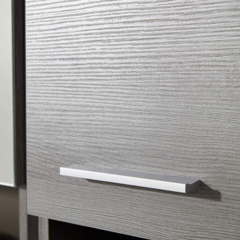 Rootz Badkamer Wastafel Opbergkast - Stijlvolle Vanity Organizer - Chique Badkast - Smoke Silver Elegance - 58x57x31 cm