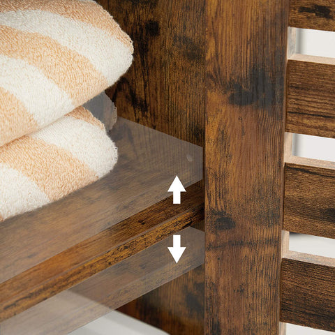 Rootz Sideboard - Bathroom Cabinet - Storage Cabinet - Adjustable Shelves - Processed Wood - Brown - 60 x 30 x 82 cm