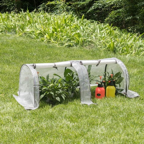 Rootz Foliengewächshaus - Greenhouse - Plant Protector - Garden Shelter - Tomato House - Horticultural Enclosure - Plant Haven - White - 26.4 x 8.6 x 3.9 inches