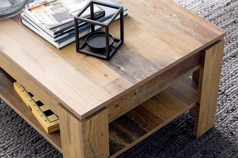 Rootz Coffee Table - Coffee Table - Brown and Black - 110 x 47 x 65 cm