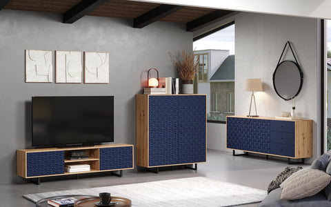 Rootz Door Panels - Door Set - Furniture Fronts - Interior Refresh - Cabinet Enhancer - Dark Blue - 60x36x2cm.