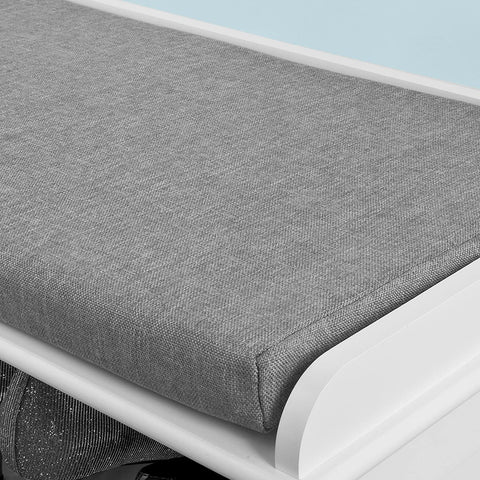 Rootz Schoenenopbergbank met 2 Laden - Schoenenkast in de Gang - Schoenenrek - Wit