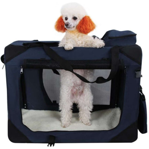 Rootz Dog Bag - Carrying Bag - Travel Bag For Animals - Dog Playpen - Blue