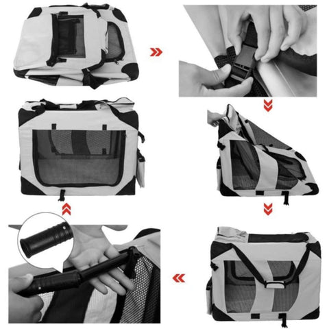 Rootz Dog Bag - Carrying Bag - Travel Bag For Animals - Dog Playpen - Blue