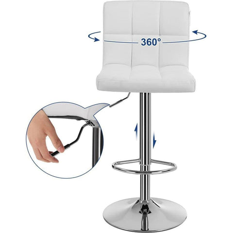 Rootz Barkruk Set Van 2 - Barstoel - Kruk - Barkrukken - Wit