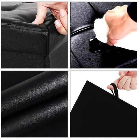 Rootz Foldable Folding Chair With Storage Space - Hocker - Bench - Opberger