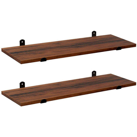 Rootz Wall Shelf 2 Pieces - Wall Shelf Industrial Wood - Wall Shelf Floating