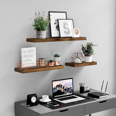 Rootz Wall Shelf Industrial Wood 1 Piece - Wall Shelf Floating - Wall Shelves
