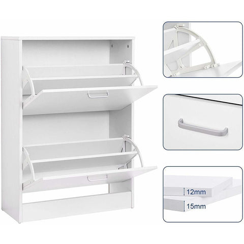 Rootz Schoenenkast - Schoenenrek voor 12 paar schoenen - Rootz Kast Van Hout