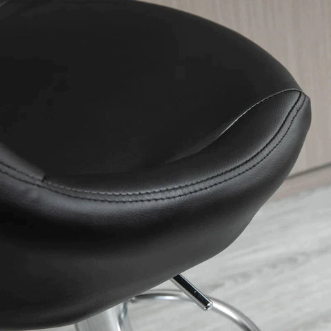 Rootz Barkruk - Barkruk Set - Krukken - Krukken Hoogte Verstelbaar - Zwart - 46,5 x 48 x 84,5-106,5 cm