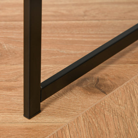 Rootz Schreibtisch – Schreibtisch – Computertisch – klappbar – Bürotisch – Industrie – verarbeitetes Holz – Stahl – Braun – Schwarz