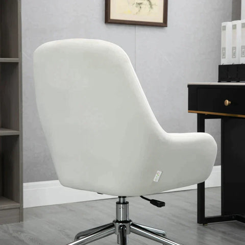 Rootz Office Chair - Desk Chair - Office Chair - Work Chair - Height Adjustable - 5 Castors - White - 65cm x 66cm x 97cm