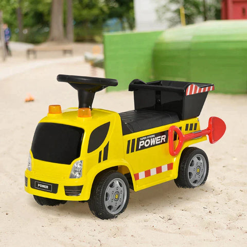 Rootz Children's Car - Slide-car - Push-on Car - Yellow - 72 x 28.2 x 42 cm