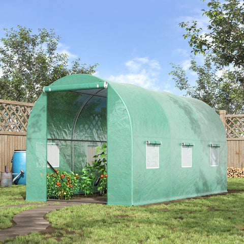 Rootz Greenhouse - Walk-in Greenhouse - Foil Greenhouse - Tomato Greenhouse - Foil Tunnel - Green - 395 X 195 X 190 Cm