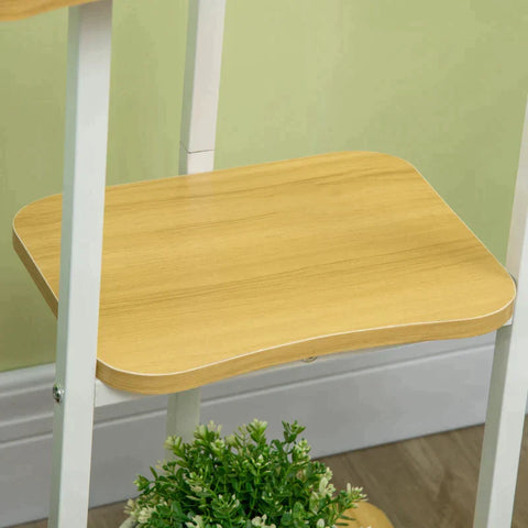 Rootz Flower Stand - Plant Stand - Plant Shelf - Flower Shelf - 5 Tier -  MDF/Steel - White - 35 x 26 x 120 cm