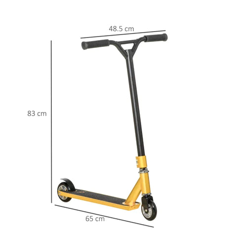Rootz Stunt Scooter - Kick Scooter - Fun Scooter - Lightweight - Aluminium - Gold - 65 x 48.5 x 83 cm