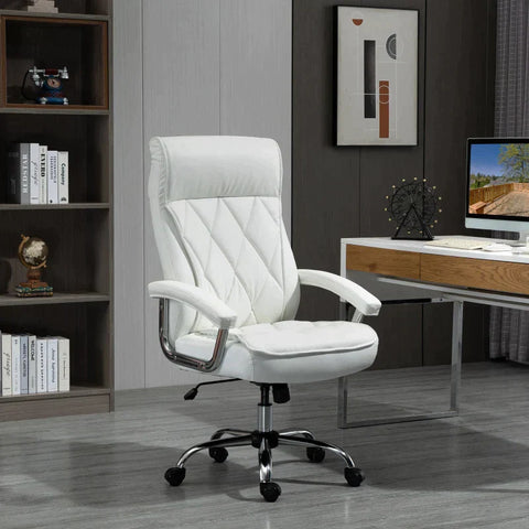 Rootz Office Chair - Desk Chair - Swivel Chair - Ergonomic Work Chair - White