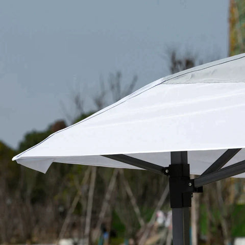 Rootz Pop-Up-Zelt – Pavillon-Pop-Up-Zelt – Partyzelt – Doppeldach – Zelt – höhenverstellbar – Hellgrau/Weiß