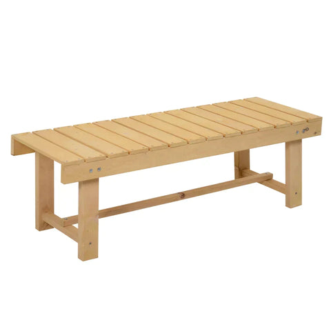 Rootz Garden Bench - Wooden Bench - Rustic Bench - 2 Seater Bench - Garden Furniture - Natural - 110 x 38 x 35 cm