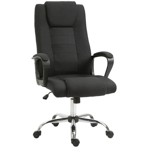 Rootz Office Chair - Computer Chair - Rocker Function - Headrest - Ergonomic Desk Chair - Black - 62 x 62 x 110-119 cm