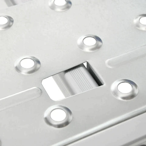 Rootz 5-in-1 Telescoping Ladder with 2 Safety Platforms - Alloy Aluminium Multi Purpose 4-Fold Collapsible Ladder with 12 Steps - 150 kg Weight Capacity - Silver - 339 x 76 x 10cm