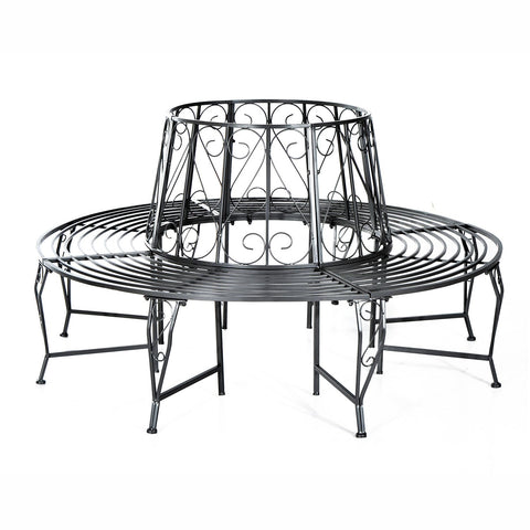 Rootz Tree Bench - Garden Bench - Round Bench - 360 Degrees - Metal - Round - 160 cm Diameter