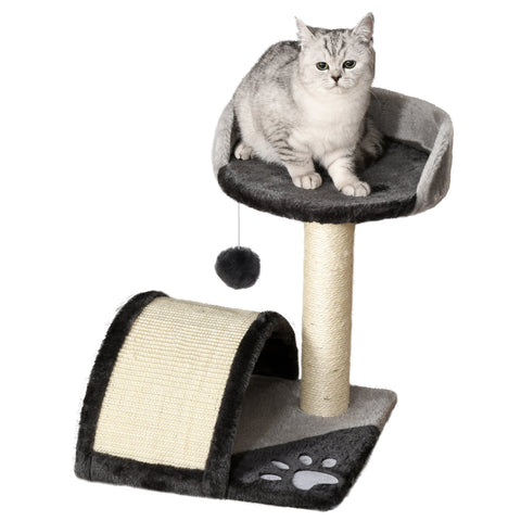 Rootz Scratching Post - Scratching Board - Soft Cushion - MDF - Gray - 36 x 36 x 44 cm