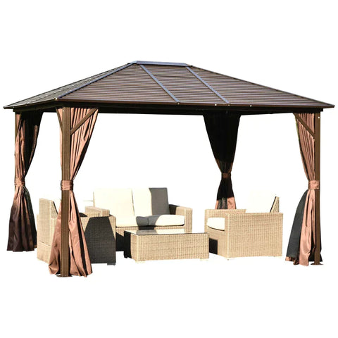 Rootz Gartenpavillon – Außenpavillon – Pavillon Pavillon – Gartenpavillon – Pavillon – 300 L x 365 B x 262 H cm