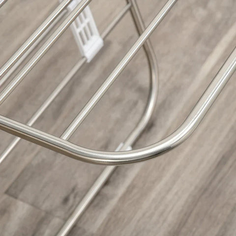 Rootz Drying Rack - Foldable Drying Rack - 3 Tier Rack - Drying Room - Silver White - 138 cm x 60.5 cm x 112 cm