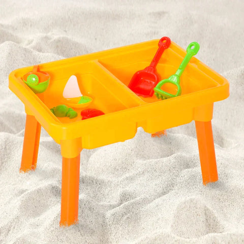 Rootz Sandspielzeug für Kinder – Sandkastentisch mit 23 Teilen – Spieltisch – Strandspielzeug – Spieltisch – Mehrfarbig – 59 x 42 x 37 cm