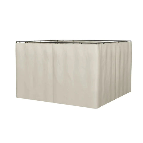 Rootz Side Panels - 4 Side Panels For Gazebo With Hooks - Party Tent - Double-sided Zipper - Polyester - Beige - 352 x 205 cm
