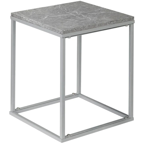 Rootz Patio Table - Garden Table - Side Table - Coffee Table - With Metal Frame - For Garden - Metal - Grey - 40 x 40 x 50 cm