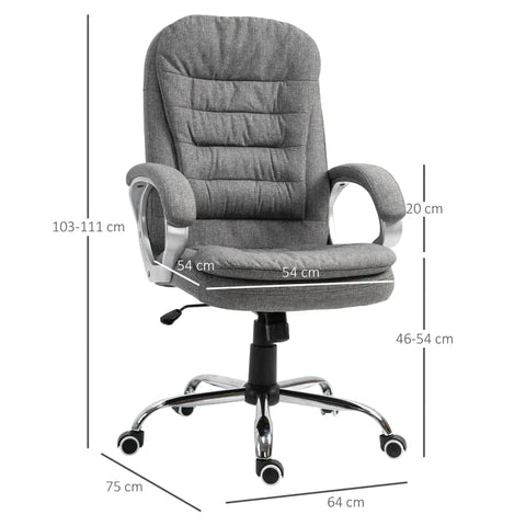 Rootz Office Chair - Work Chair - Desk Chair - Swivel Chair - 64 x 75 x 111-121 cm