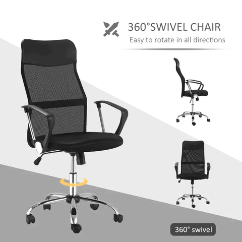 Rootz Office Chair - Gaming Chair - Desk Chair - Swivel Chair With Rocker Function - Height Adjustable - Foam - Black