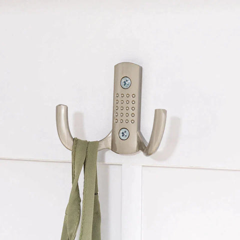 Rootz Wardrobe - 3 Hooks - 2 Fabric Drawers - Nordic Design - White + Grey - 61 x 29.6 x 132cm