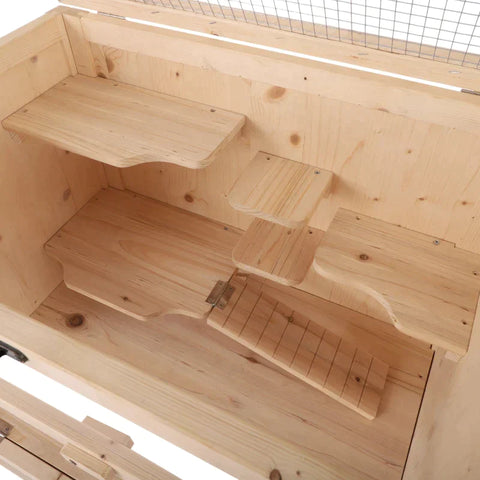 Rootz Kleintierkäfig – Tierstall – Nagetierkäfig – Meerschweinchenkäfig – Hamsterkäfig – Naturholz