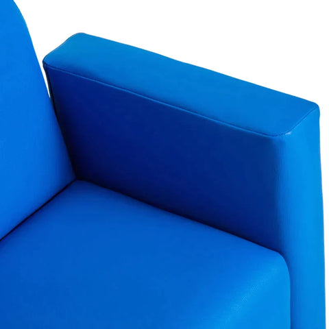 Rootz 2-in-1 Children's Sofa - Table And Chair Set - Multifunctional For Children - Children's Couch - Children's Armchair - Mini Sofa - Blue