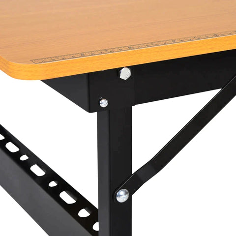 Rootz Workbench - Worktable - Worktop - Heavy Duty Bench - Foldable - Yellow/Black