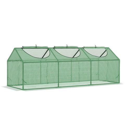 Rootz Greenhouse - Weather Resistant - Roll Up Windows - Green - 180cm x 60cm x 60cm