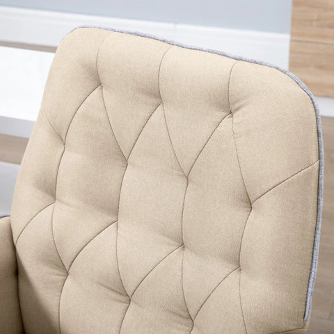Rootz Office Chair - Swivel Chair - Home Office Chair - Desk Chair - Computer Chair - Work Chair - Beige - 66 x 69 x 89.5-97 cm