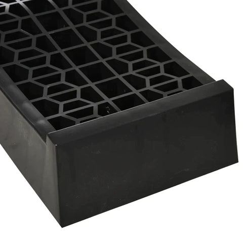 Rootz Ramp - Threshold Ramp - Curb Ramp - Rubber Ramps - Antislip Hellingen - PP - Zwart - 70 x 20 x 8 cm