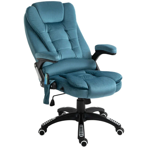 Rootz Massage Chair - Swivel Chair - Gaming Chair - Office Chair - Blue - 67 x 74 x 107-116 cm