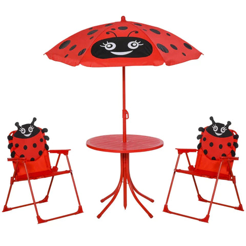 Rootz Kids Dining Set - Children's Seating Group - Table And Chairs Set - Parasol - 39 cm x 38 cm x 52 cm