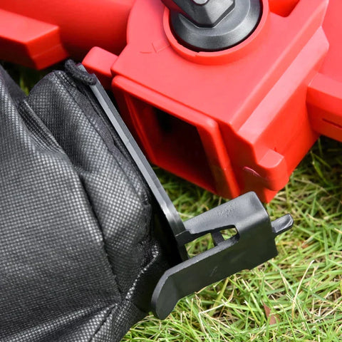 Elektrischer Laubsauger von Rootz – 3-in-1-Elektro-Laubsauger – Elektrischer Laubbläser – Garten-Laubbläser – Fangsack – Rot/Schwarz – 118 x 17 x 29 cm