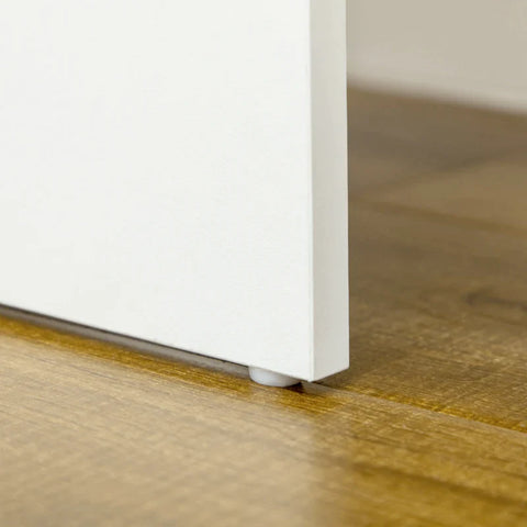 Rootz Dressing Table Set Including Stool - 4 Drawers - 1 Mirror - Chipboard - Tempered Glass - White