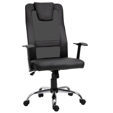 Rootz Office Chair - Swivel Chair - Executive Chair - Desk Chair - Height-adjustable - Black - L66 x W73 x H(108-118) cm