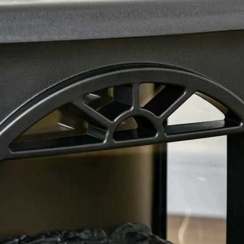 Rootz Electric Fireplace - Fireplace - Realistic Fire - Infrared Heating - Up To 32° C - Remote Control - Black - 42.2 x 27.2 x 57cm