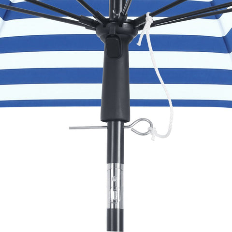 Rootz Parasol - Garden Umbrella - Foldable Garden Umbrella - Outdoor Parasol - Garden Parasol - Sunshade Parasol - Umbrella Parasol - Yellow/White Stripes