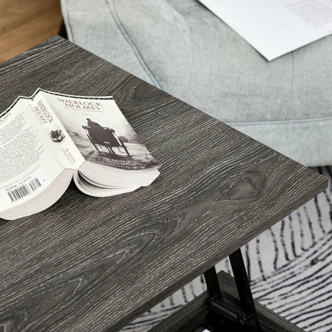Rootz Coffee Table - Lift-Top Coffee Table with Storage - Wood-Effect - Grey - 98 cm x 48 cm x 45 cm